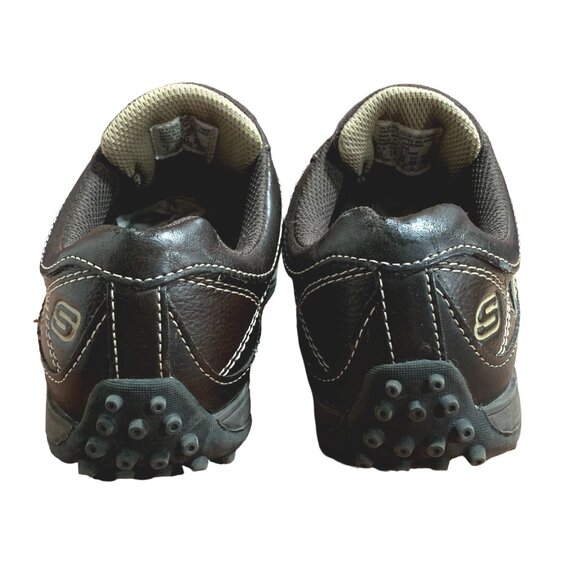 Skechers‎ Shoes Youth Boys Size 1 Brown Lace Up Low Top Hiking Sneaker 91658L - Picture 4 of 12